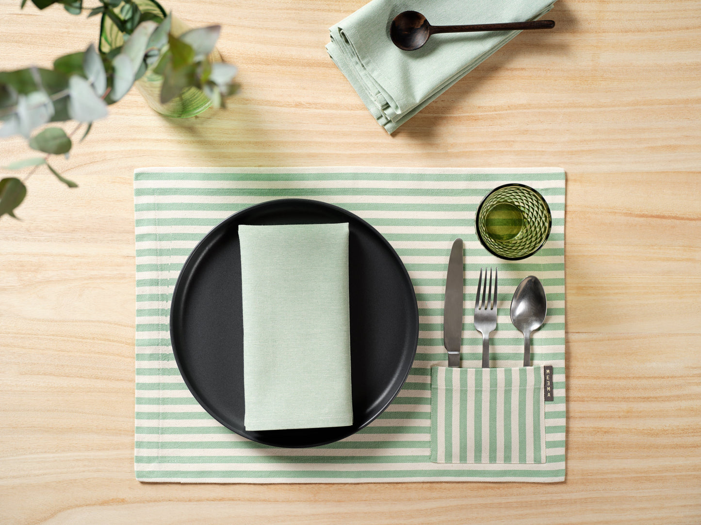 Cloth Placemats with Pockets - Set of 4
