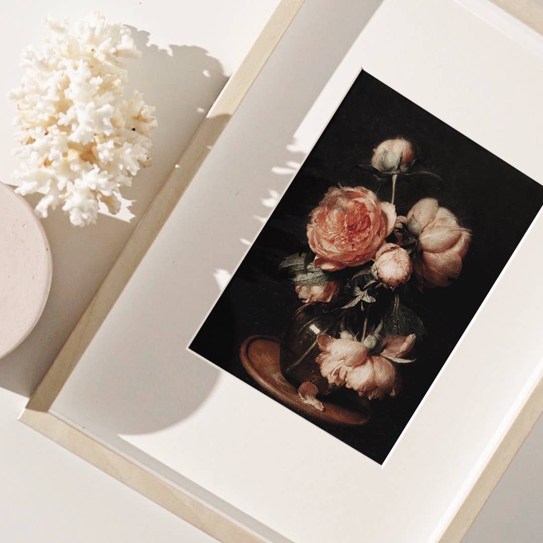 European Flowers Still Life Art Print 20x28 inches | Print Only