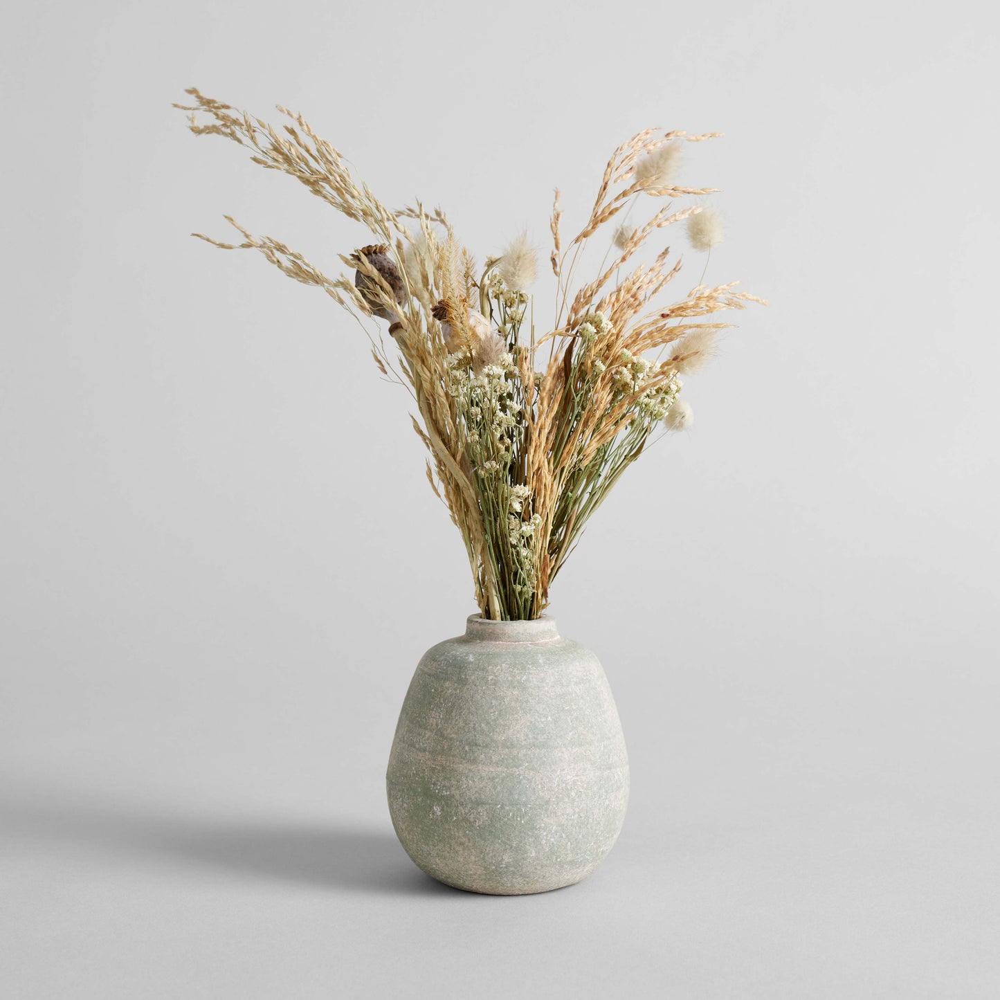 Terra Cotta Bud Vase, Greenwash