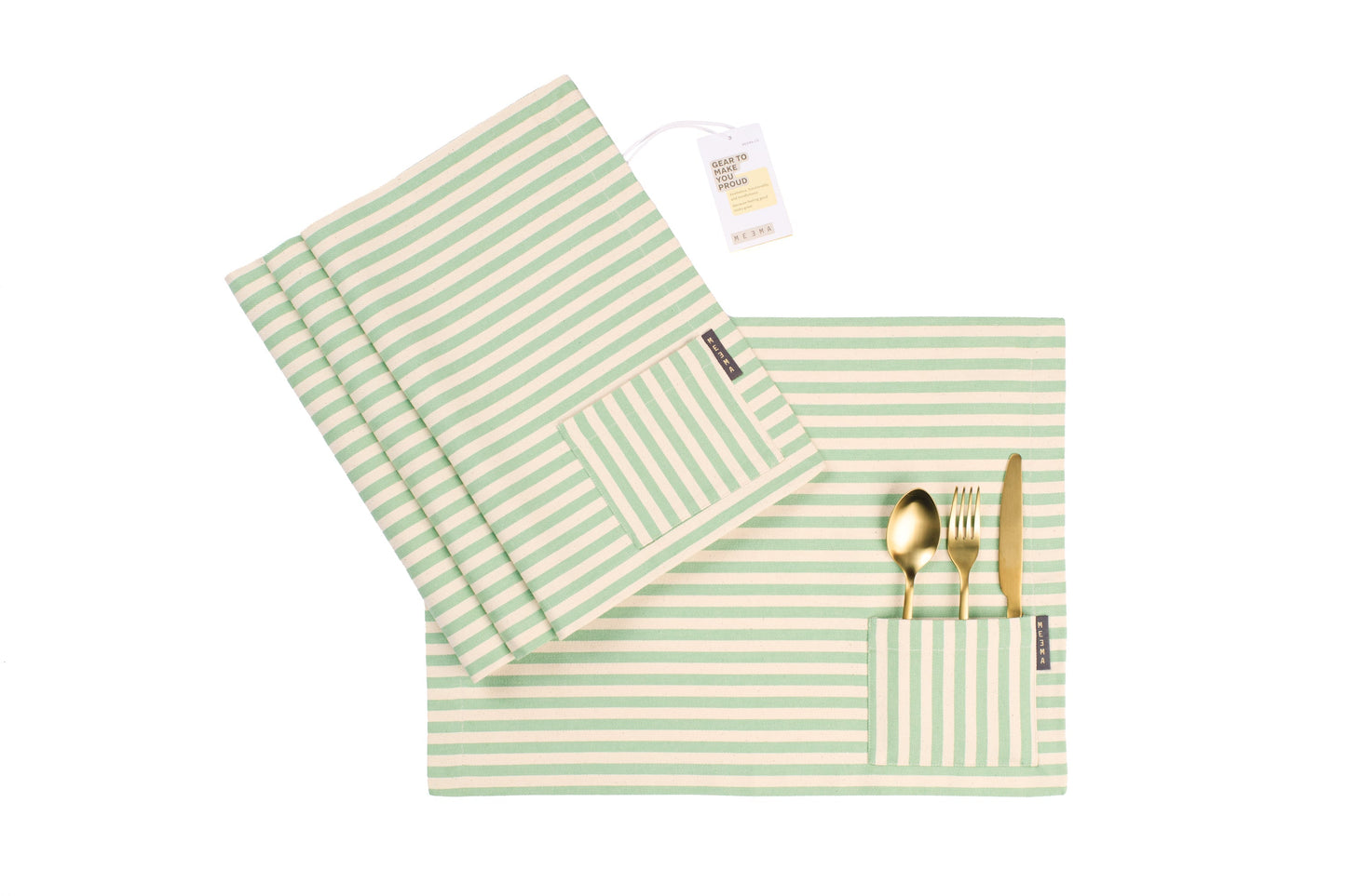Cloth Placemats with Pockets - Set of 4