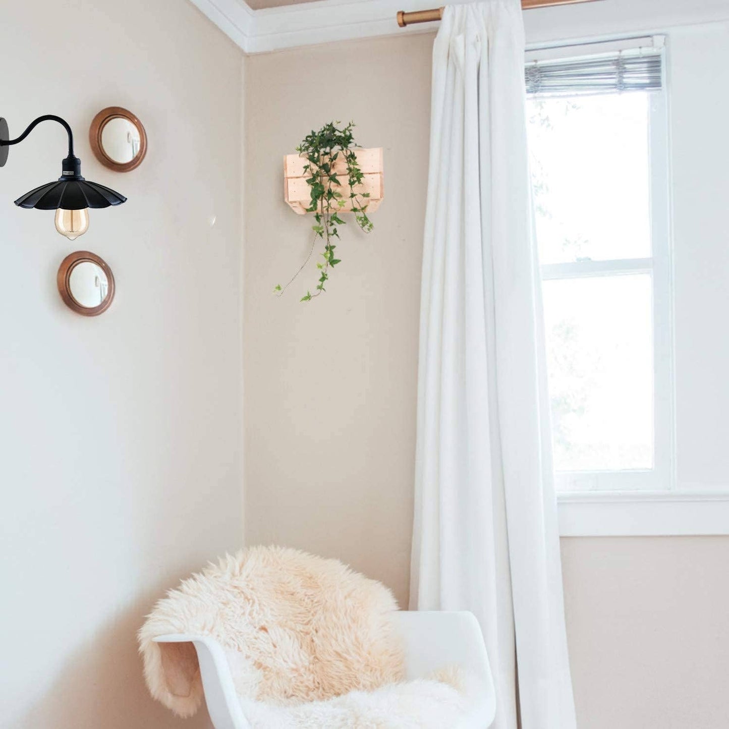 Black Metal Wall Lights Shade Indoor Retro Wall Sconce Light