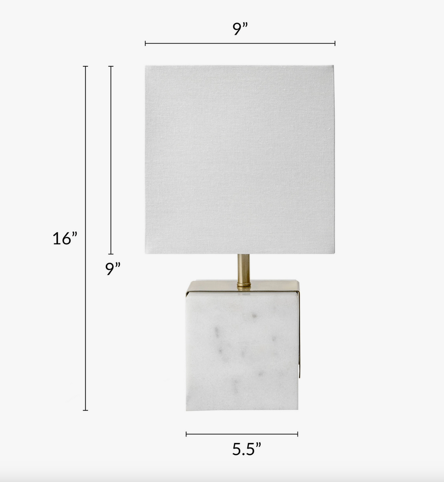 Plated Marble Cube Table Lamp