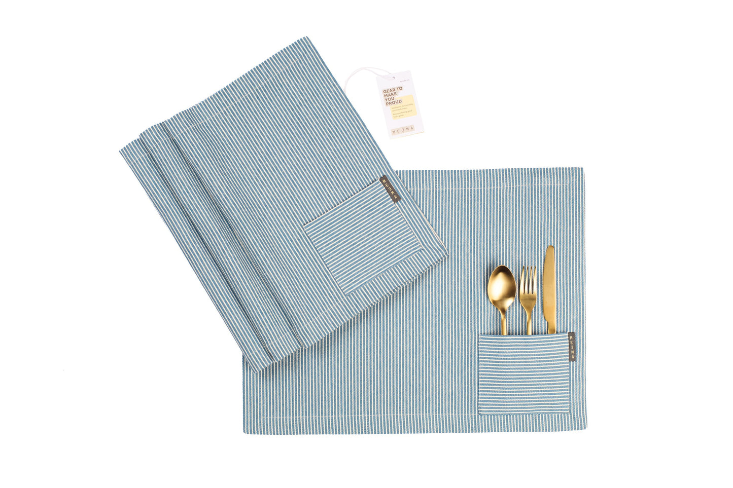 Cloth Placemats with Pockets - Set of 4