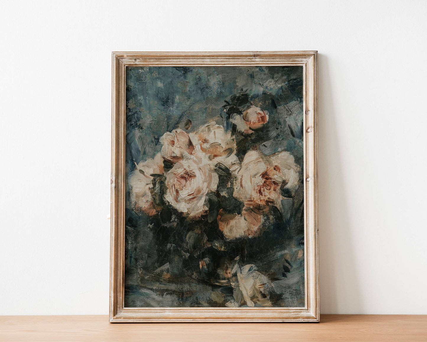 European Rose Still Life Print 11x14 | Framed in Black