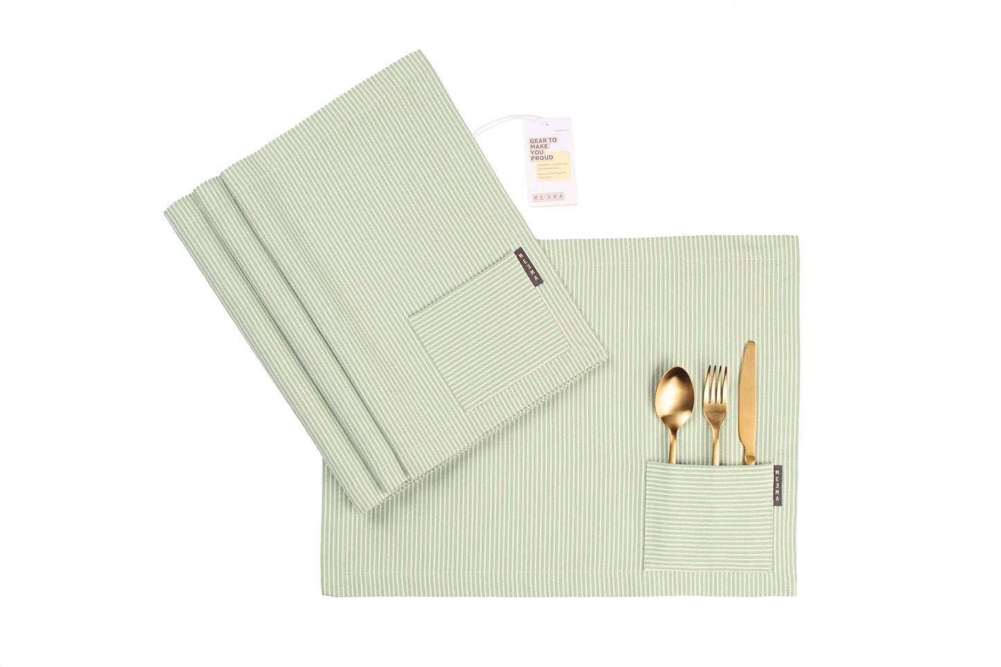 Cloth Placemats with Pockets - Set of 4