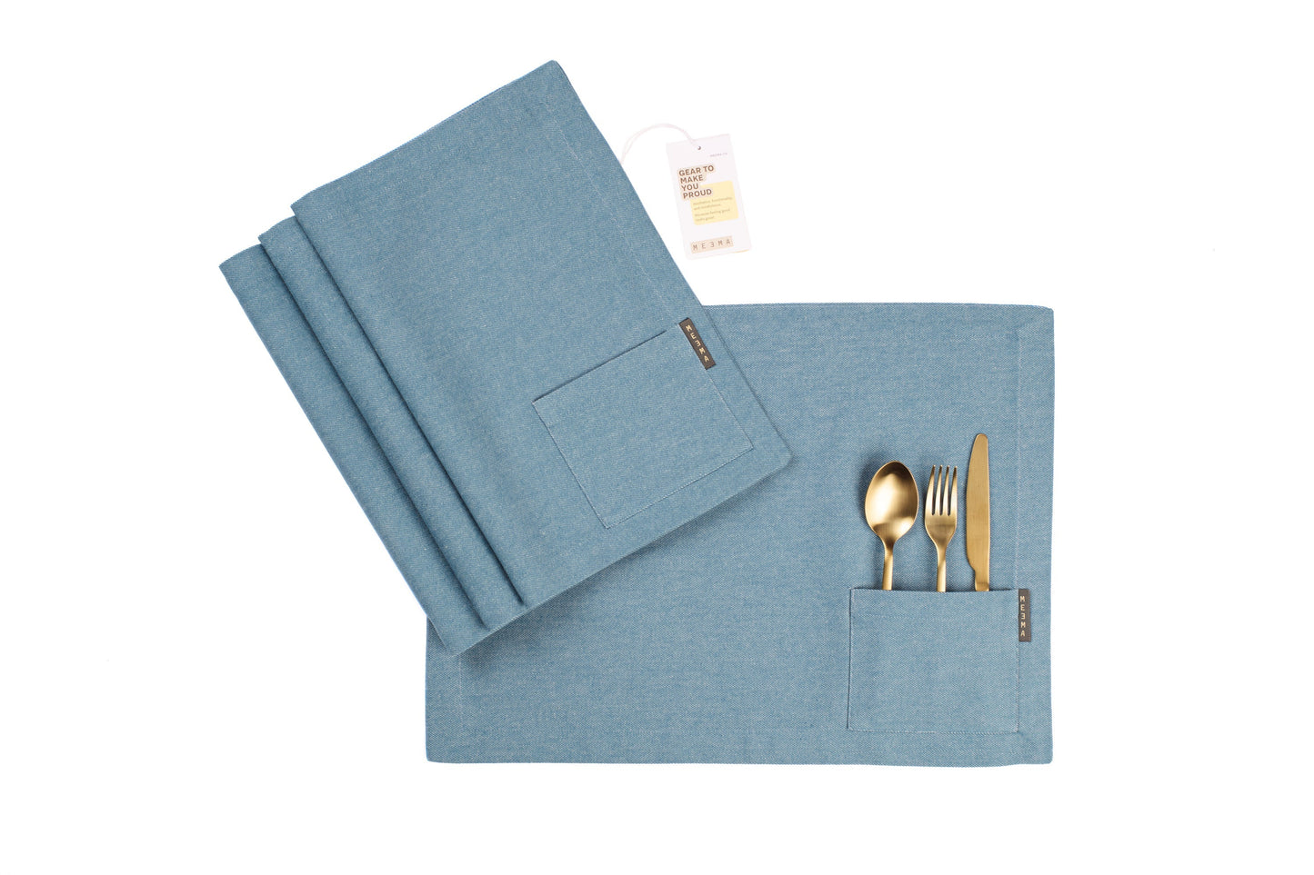 Cloth Placemats with Pockets - Set of 4