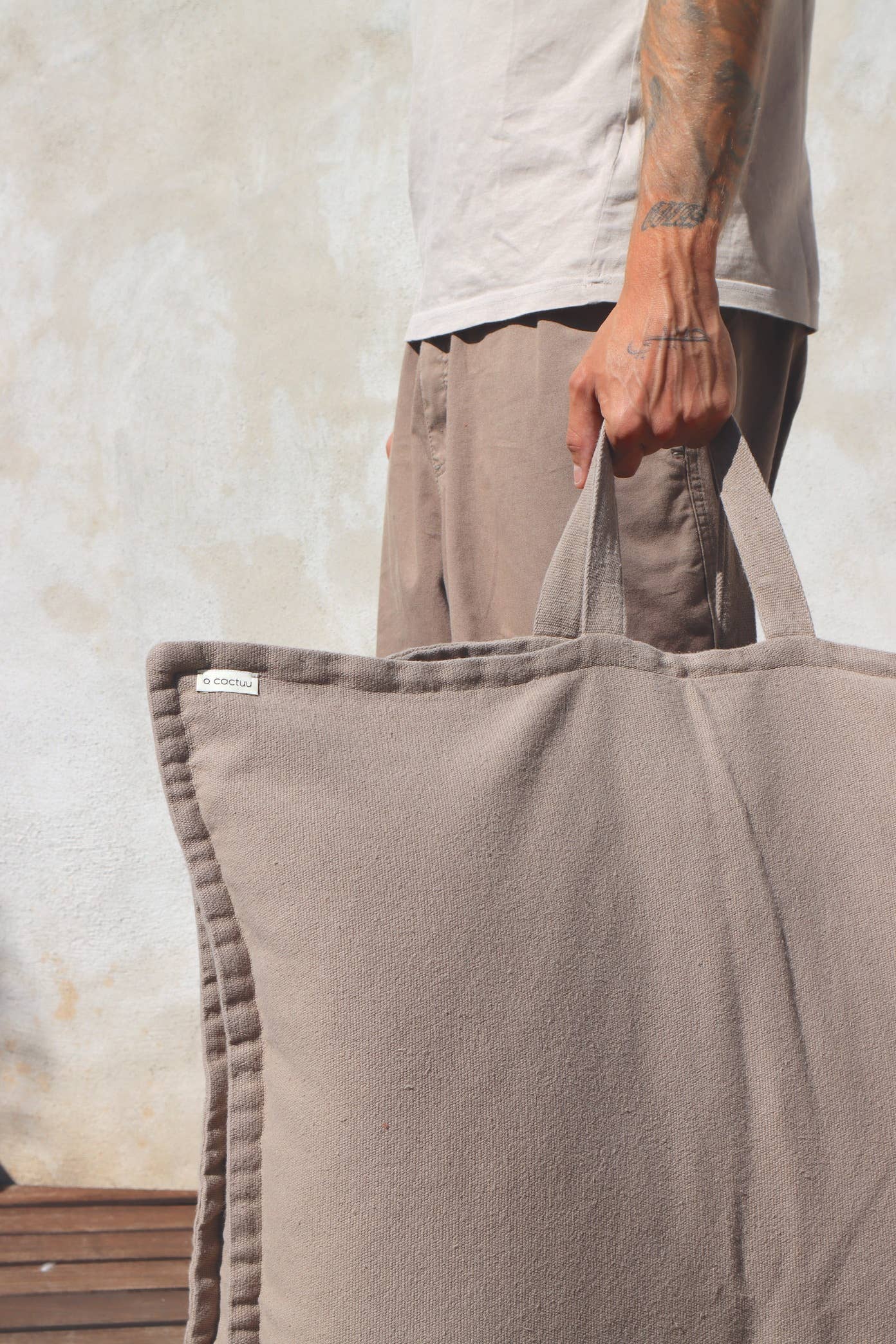 Floor Cushion Pouf Brown