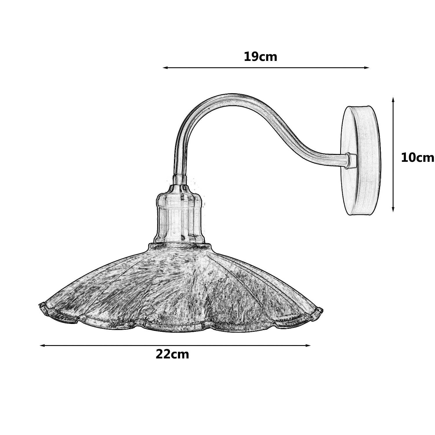 Black Metal Wall Lights Shade Indoor Retro Wall Sconce Light