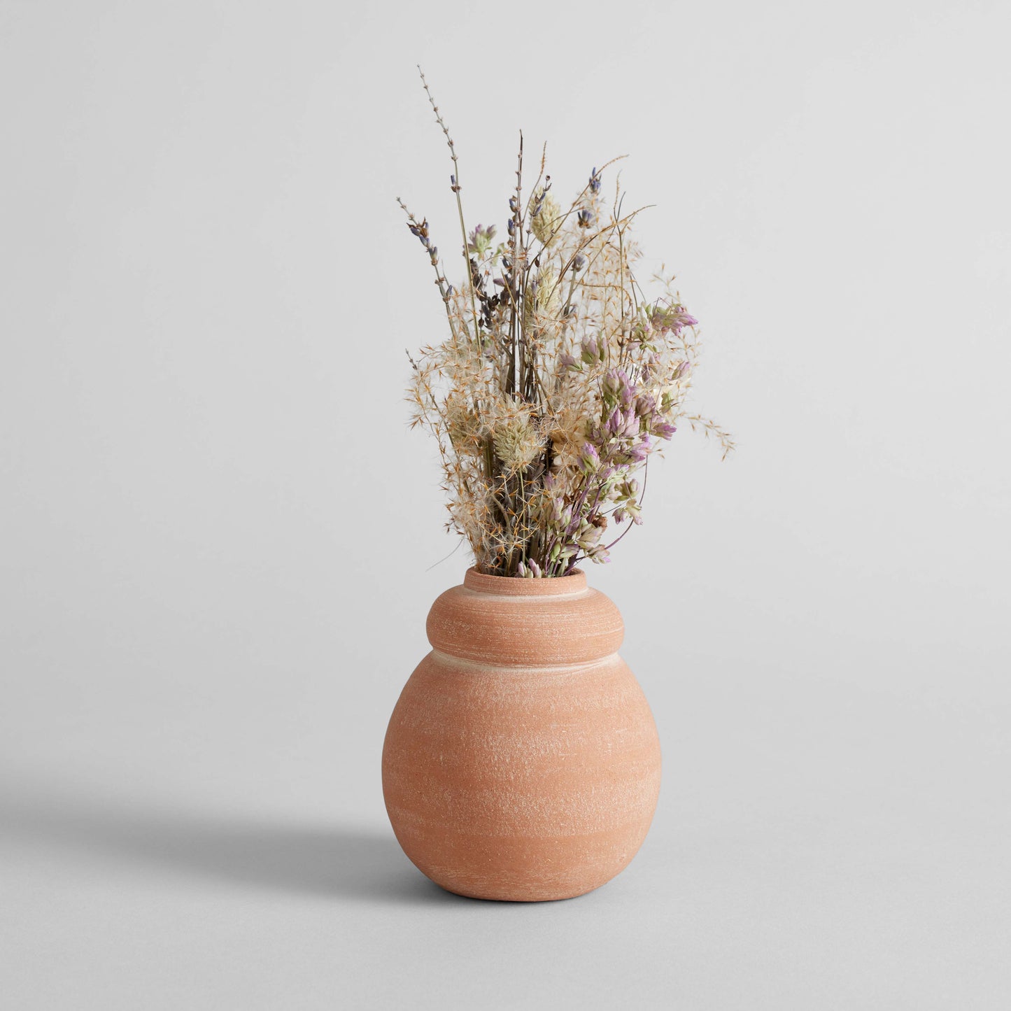 Terra Cotta Bud Vase, Whitewash: Tall