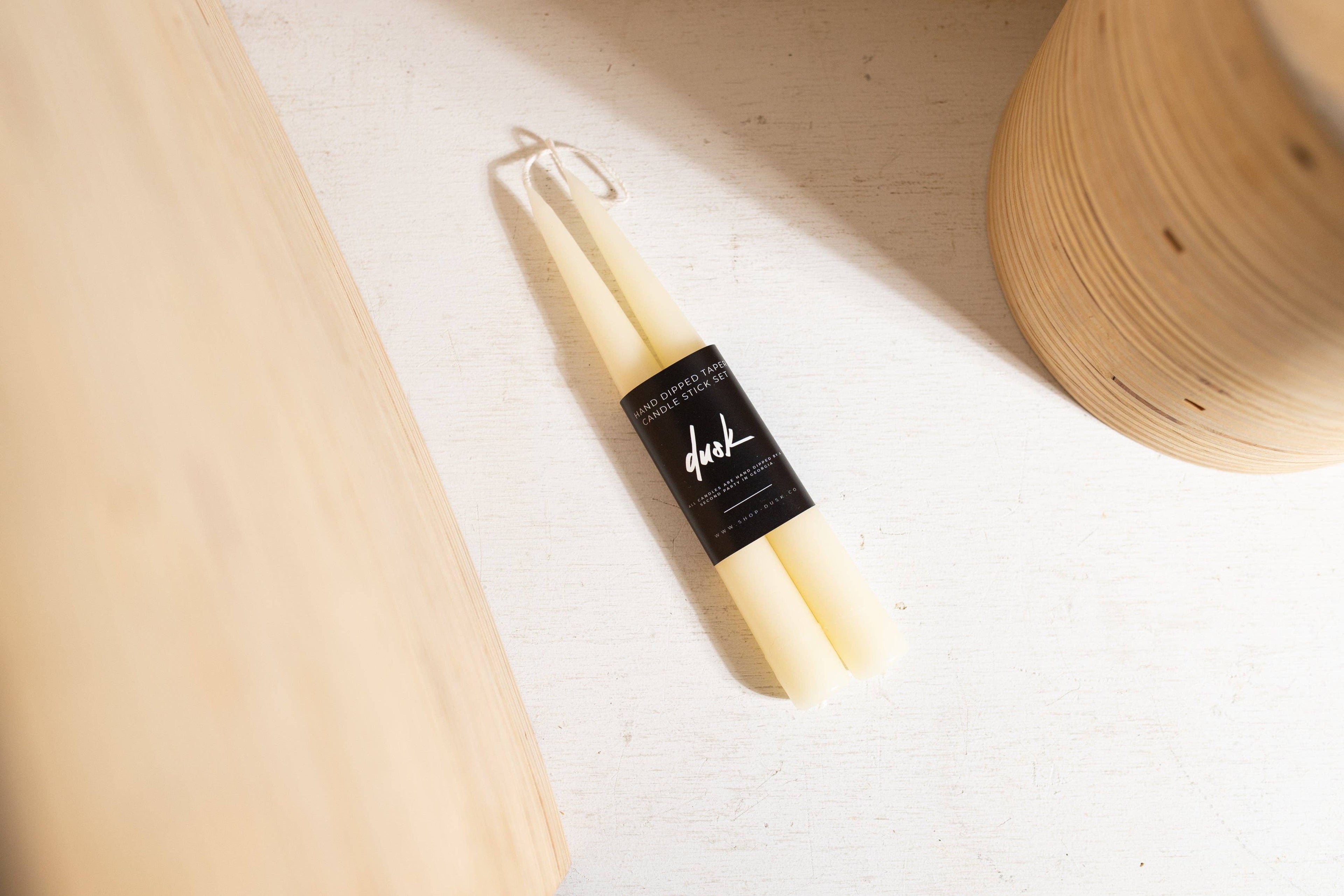 9” Candle Stick Set: Ivory