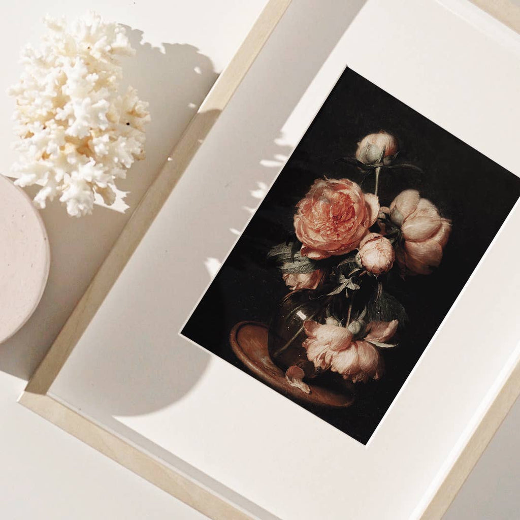 European Flowers Still Life Art Print 20x28 inches | Print Only