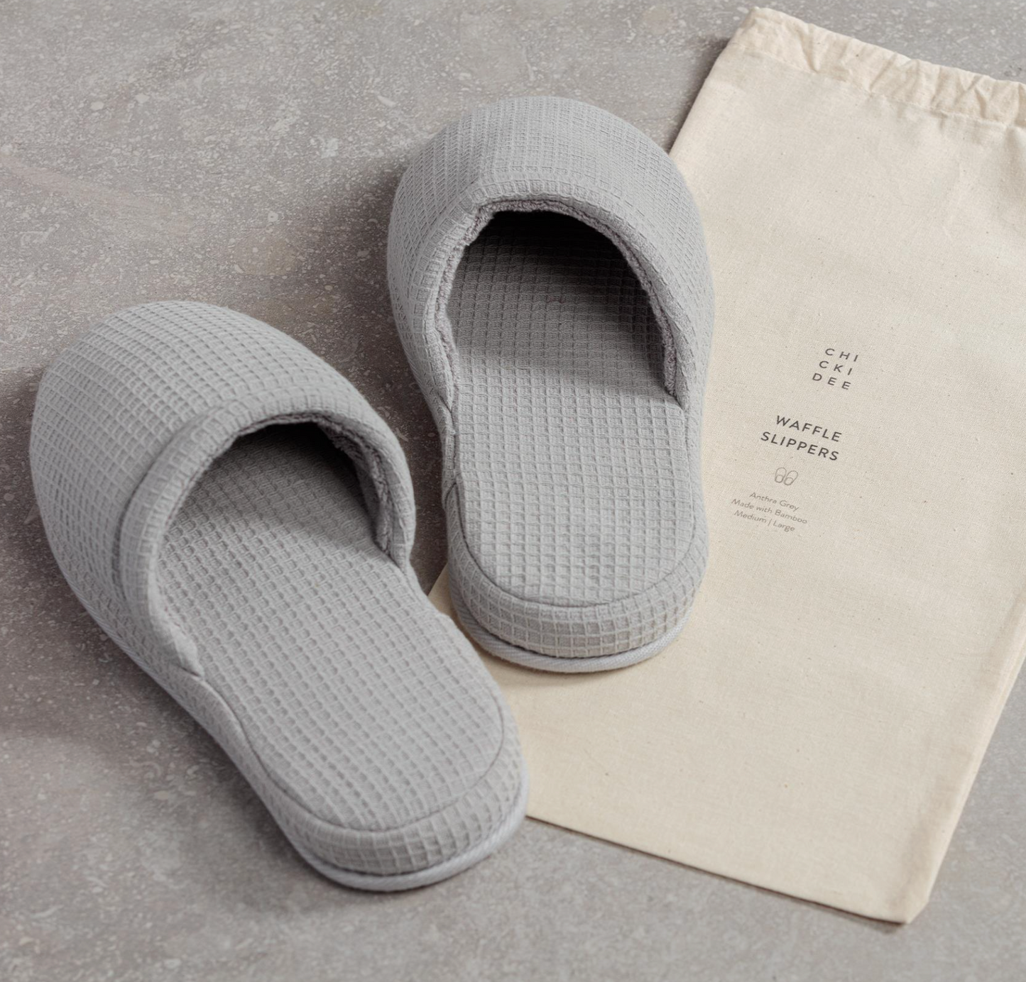 Anthra Grey Waffle Slippers