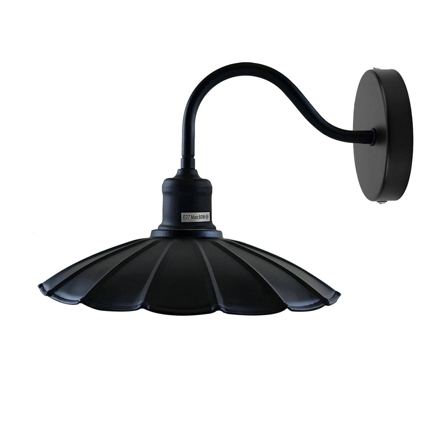 Black Metal Wall Lights Shade Indoor Retro Wall Sconce Light