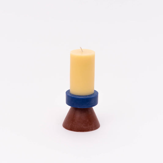 Stack Candle Tall | Banana Navy Chocolate