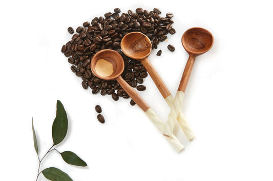 Coffee Spoon Olive Wood + Bone Coffee Scoop