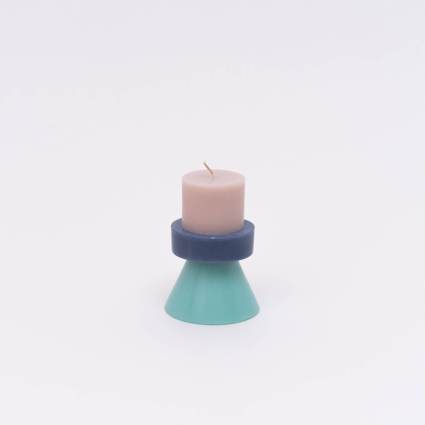 Stacked Candle Mini | Nude Blue Celeste