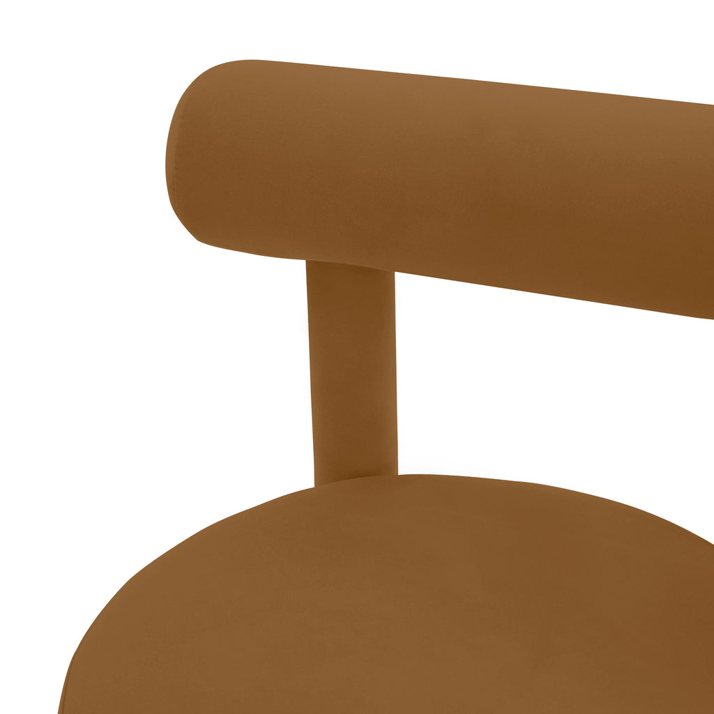 Carmel Cognac Velvet Chair