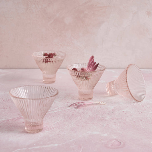Pressed Pink Martini Glass - Individual