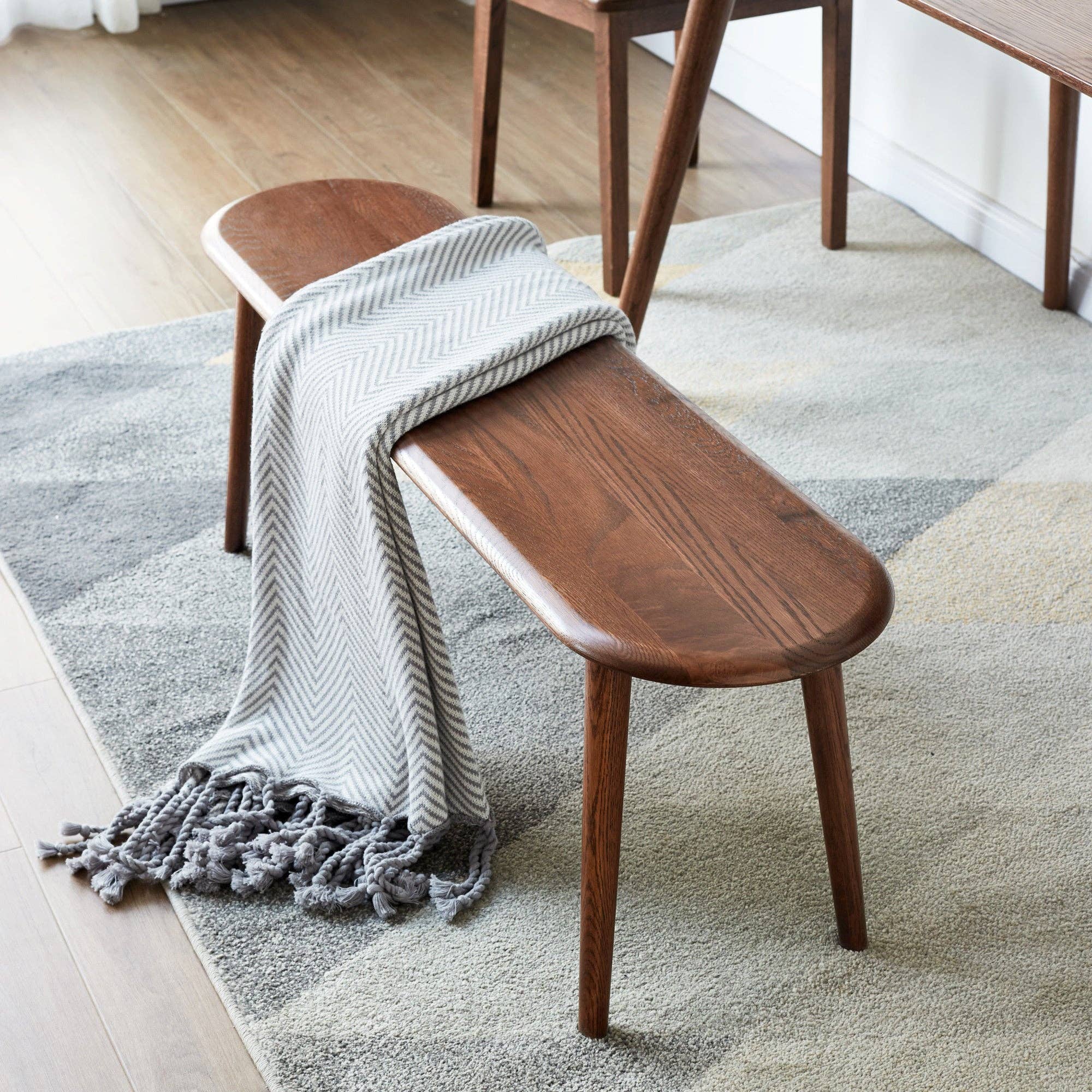Natural Oak Wood for Dining Bench Table Bench for Living Roo