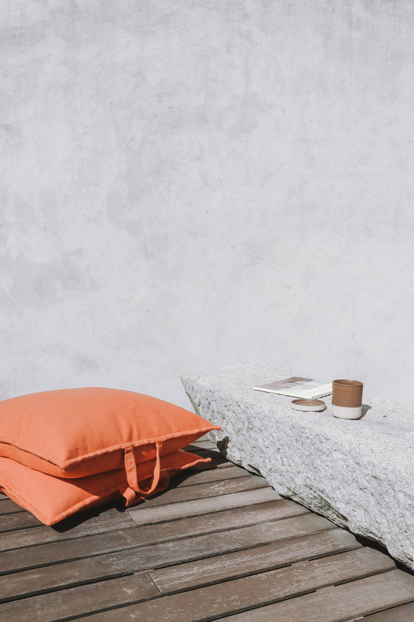 Floor Cushion Pouf Orange